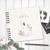 Off White Hand Drawn Bunny Wire Bound Baby Book