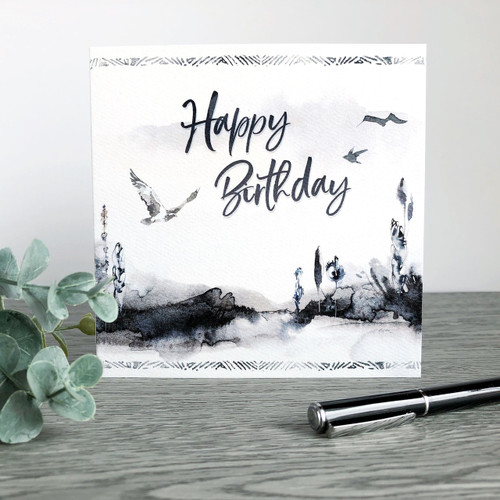 Watercolor Landscape Birthday Card - Especially Yours Designs
