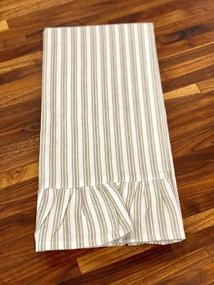 RS Ticking Stripe Ruffle Towel