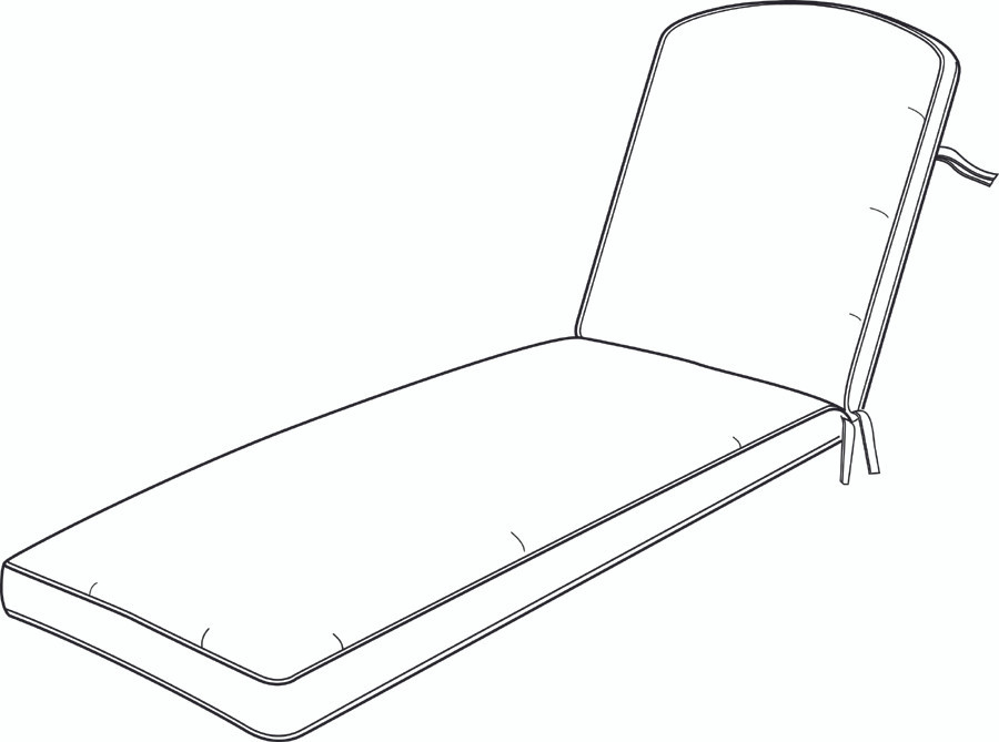 Tuscany 1pc Chaise Cushion - 24.7