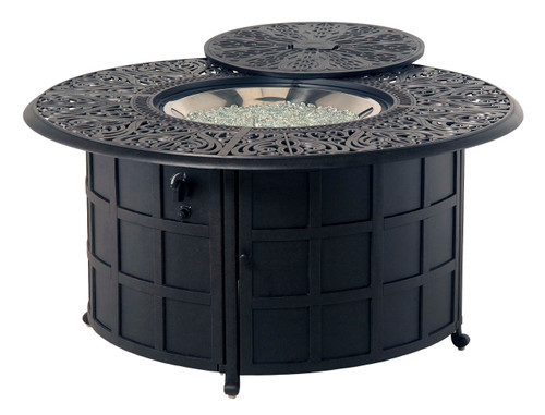 Sherwood Hex. gas fire pit in Terra Mist
