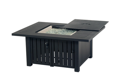 Sherwood Hex. gas fire pit in Terra Mist