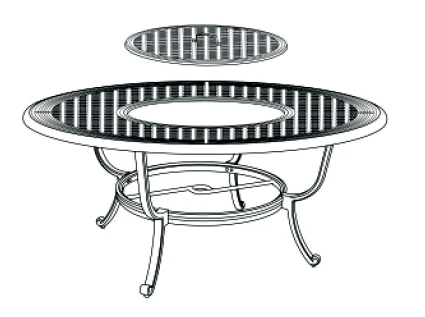 Classic 48" Rd Wood Buring Fire Pit Table