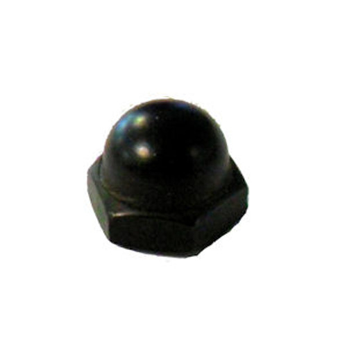 Black Plastic Nut Caps - 8 Pack