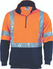 HiVis Cross Back D/N Two Tone 1/2 Zip Fleecy