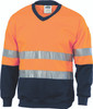 Hivis Two Tone Sweatshirt (Sloppy Joe) With Generic R/Tape V-Neck