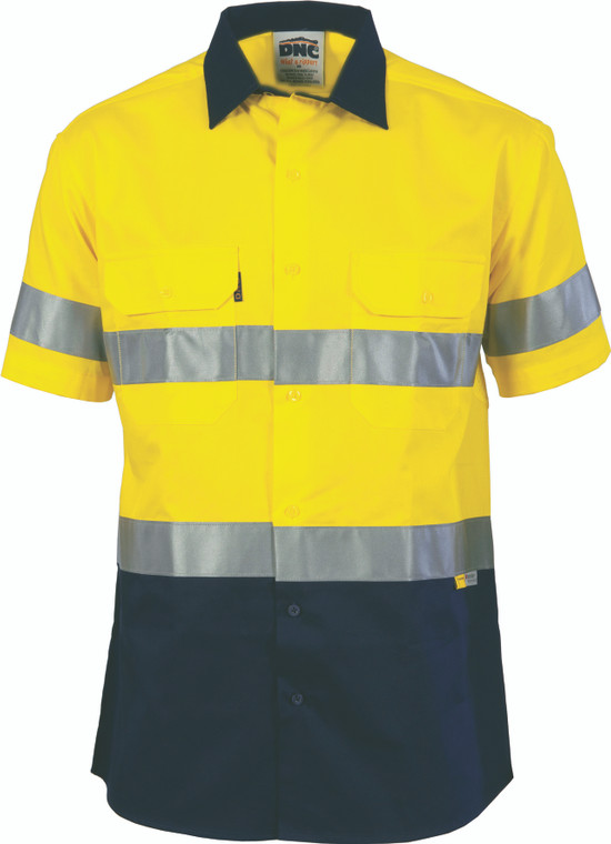 HiVis Two Tone Drill Shirt with 3M 8906 R/Tape - short sleeve