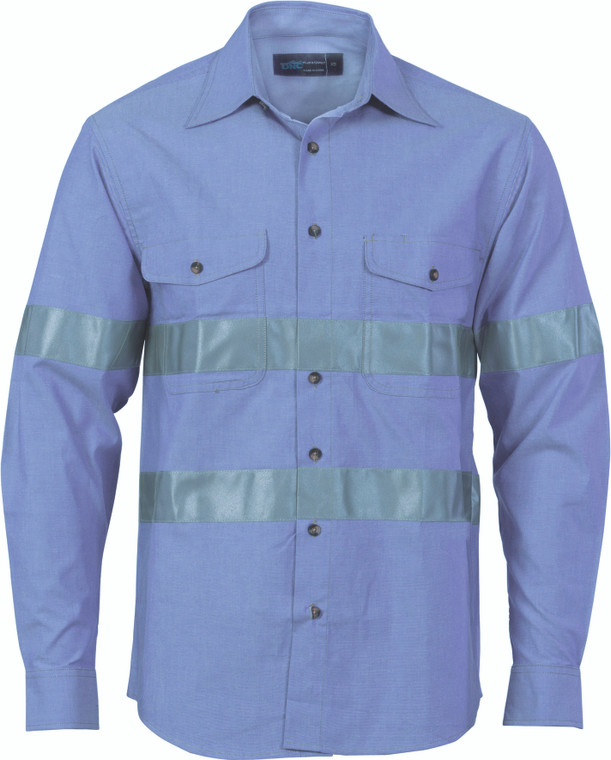 Cotton Chambray Shirt with Generic R/Tape - Long sleeve