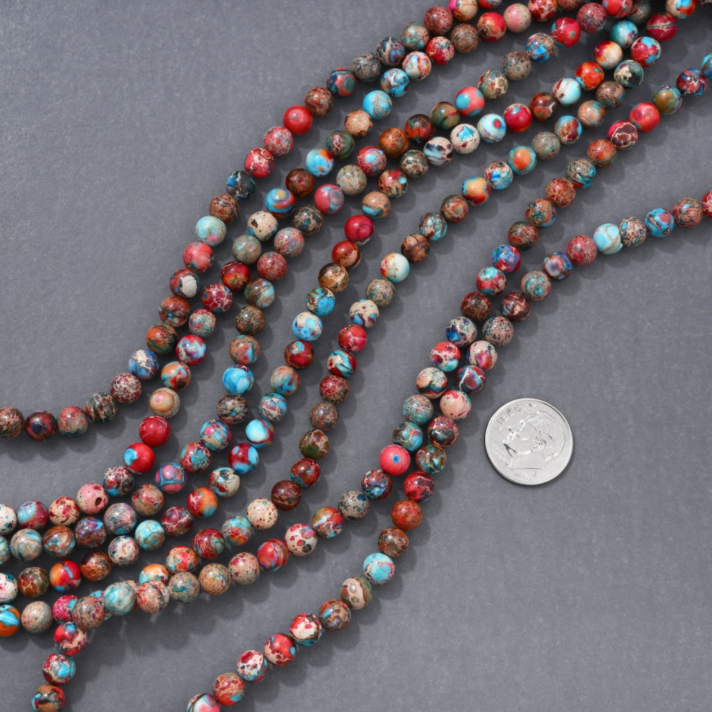 8mm Smooth Round, Red Carnelian Stone Beads (16 Strand)