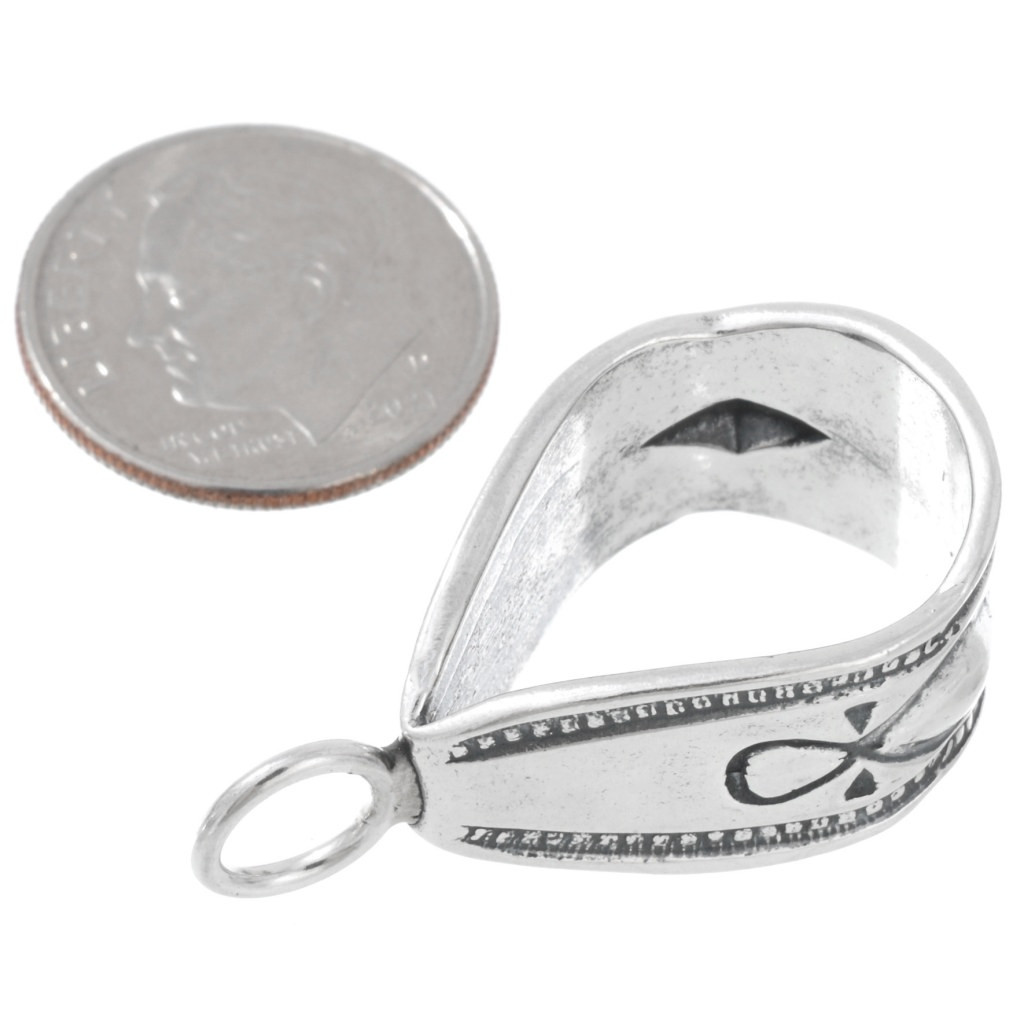 Navajo Sterling Silver Pendant Bail Large 14mm Loop 37987