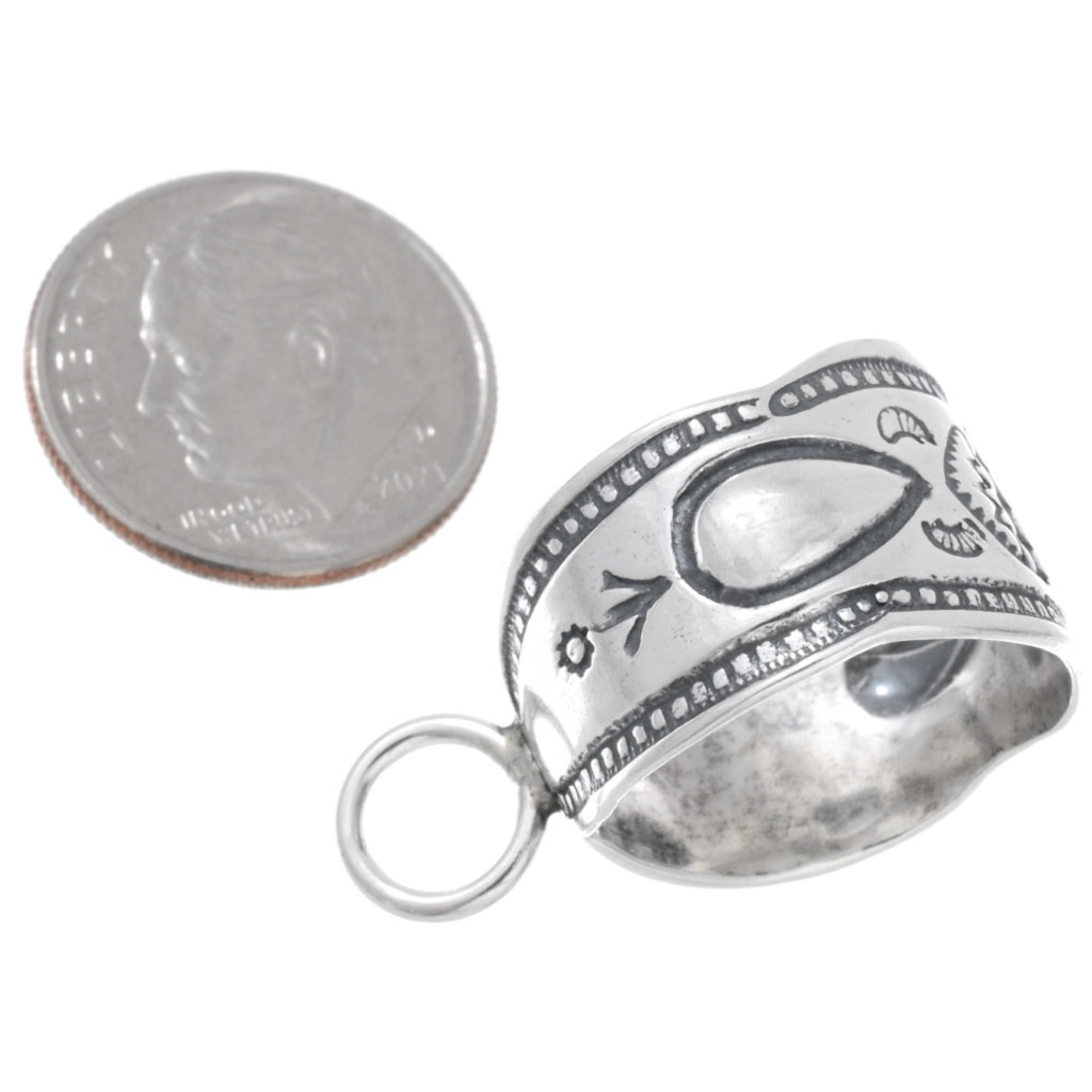 Sterling Silver Small Pinch Bail with Loop