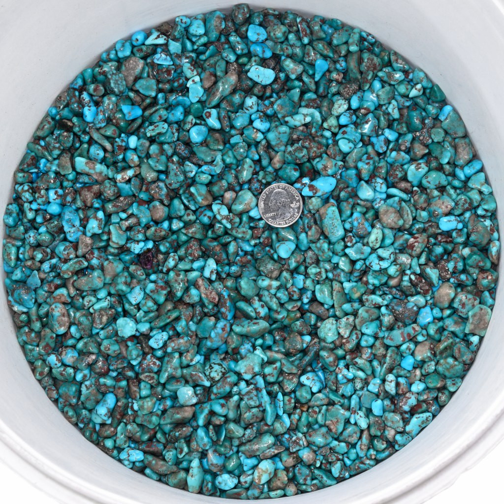 Deep Blue Bisbee II Rough Turquoise Nuggets One Pound Lot 45183