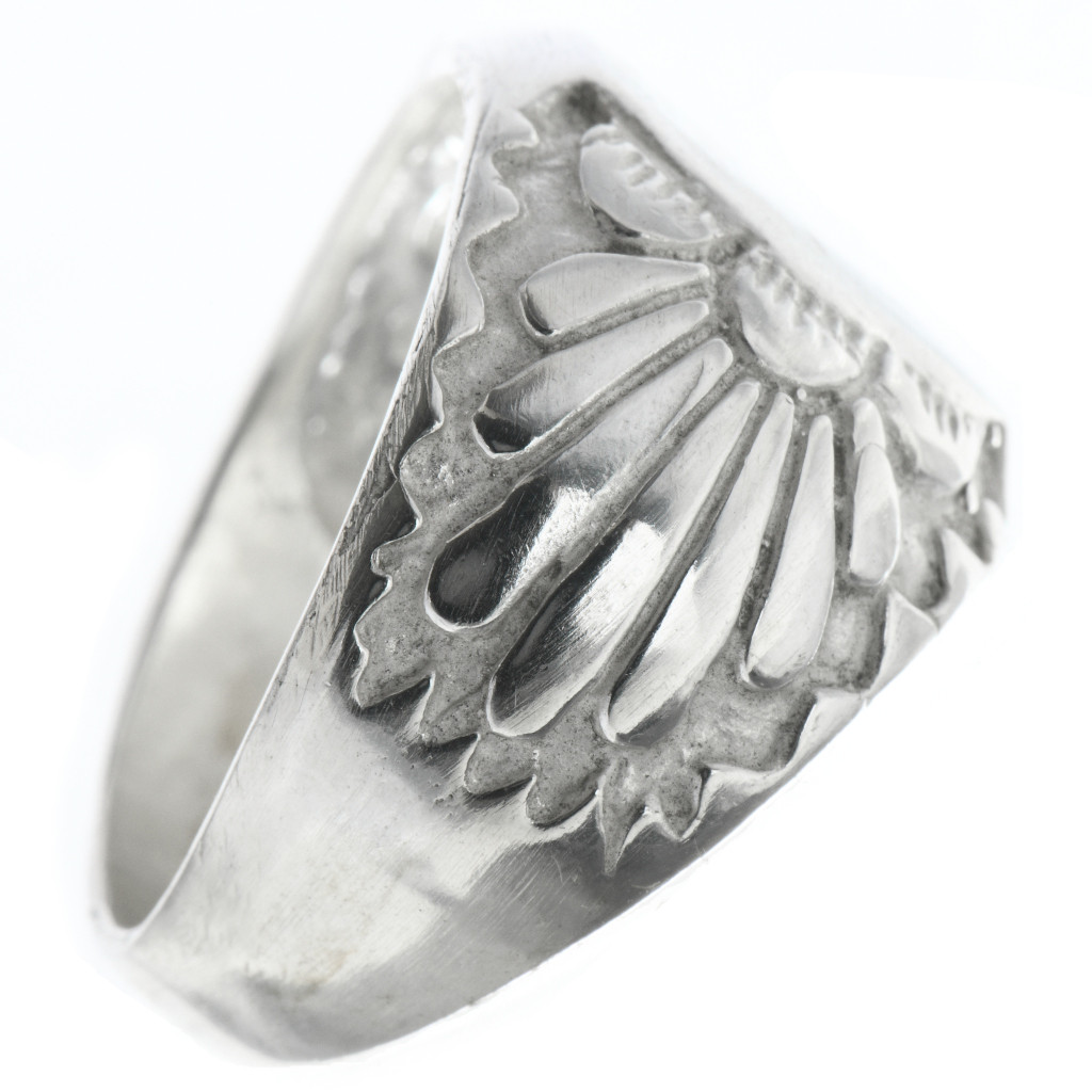 Cast Sterling Silver Cabochon Ring 36433