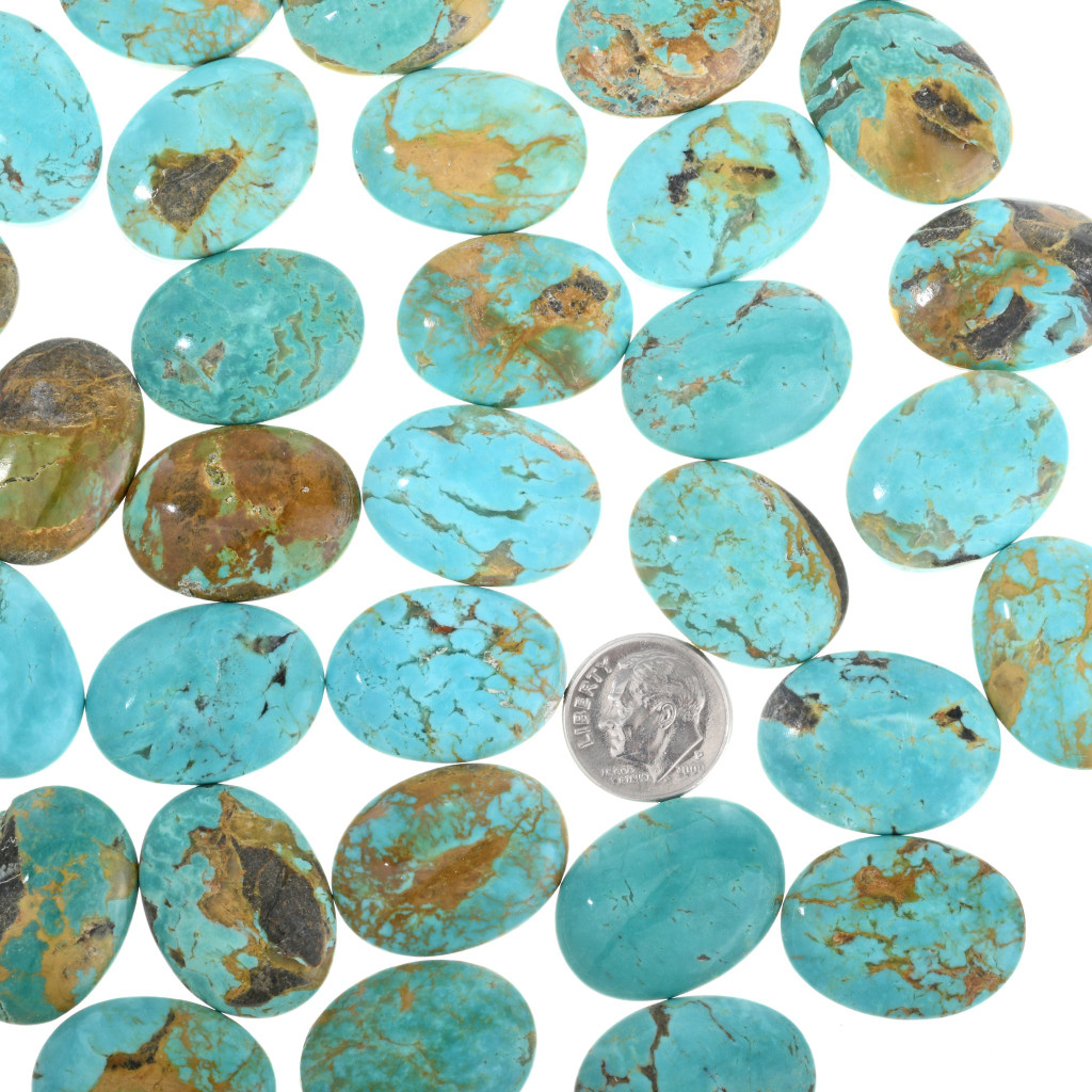 Genuine Turquoise Cabochons Hand Cut Number 8 Nevada 32735