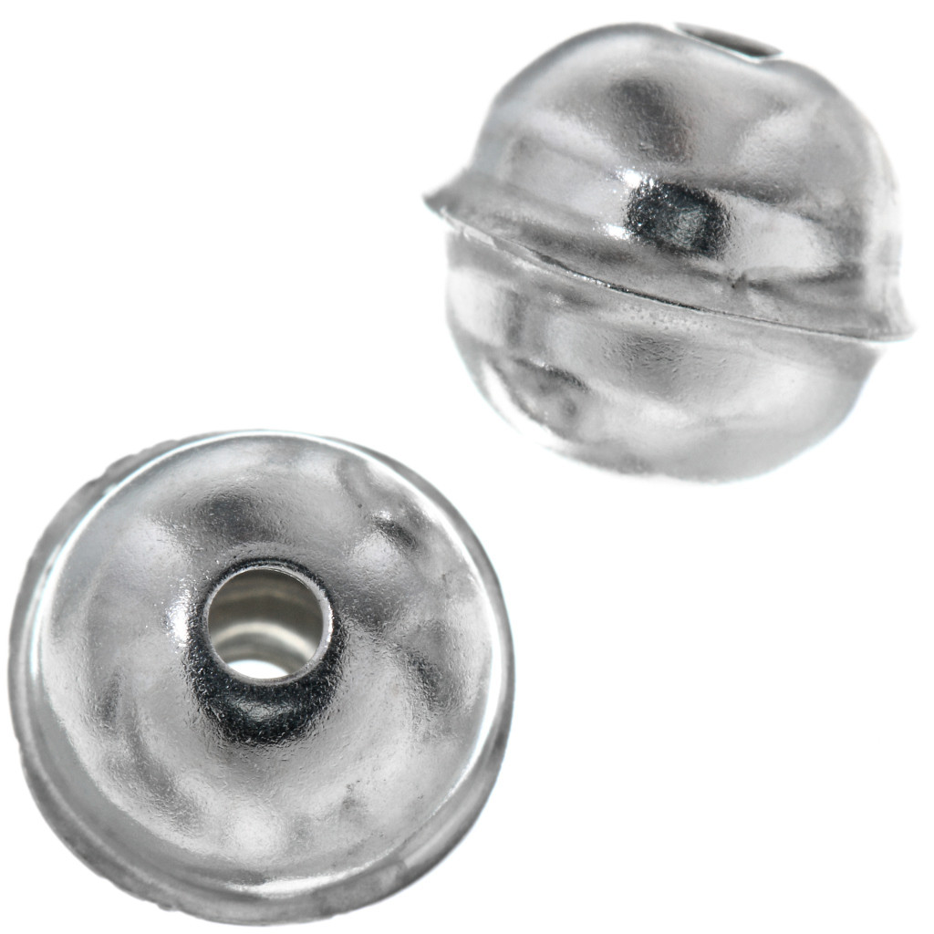 Sterling Silver Seam Beads 8mm Package of 25 6018