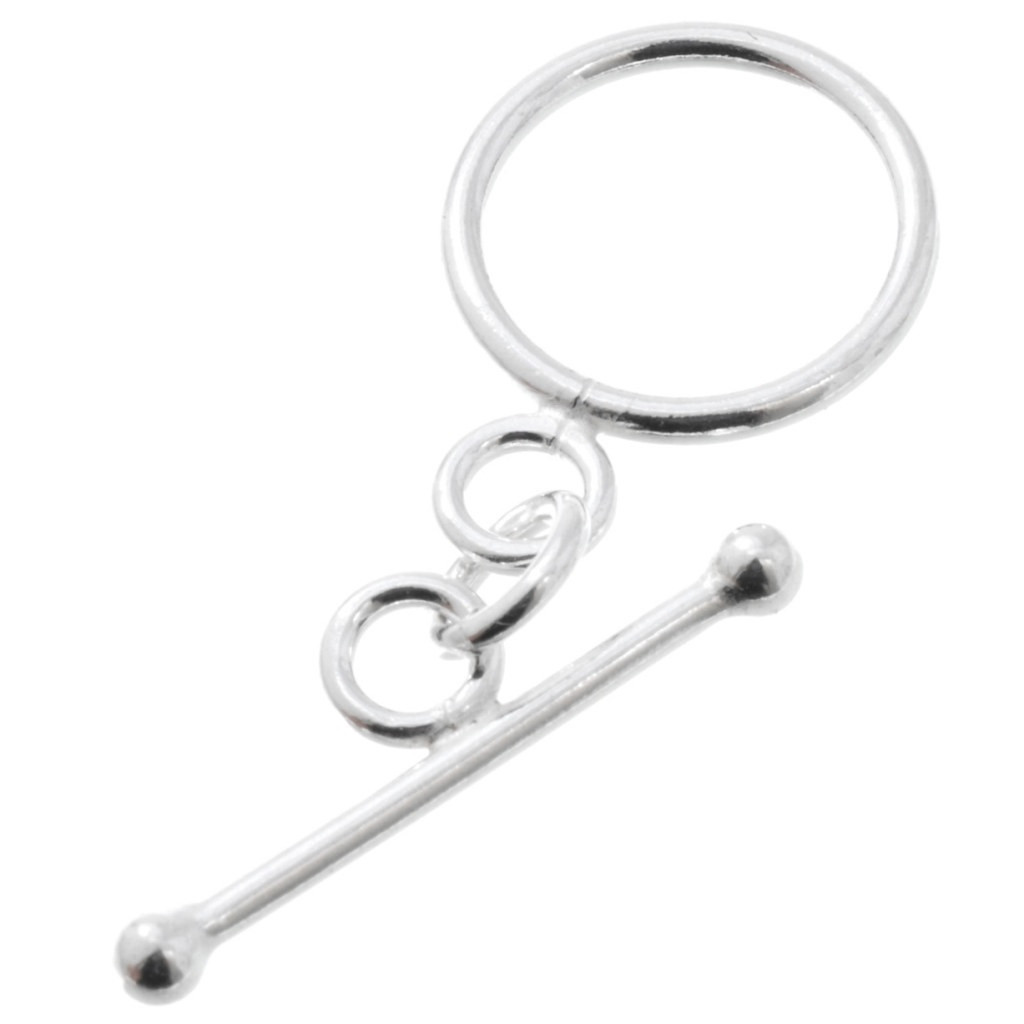 Sterling Silver Toggle Clasp Necklace Hook and Eye Closure Package