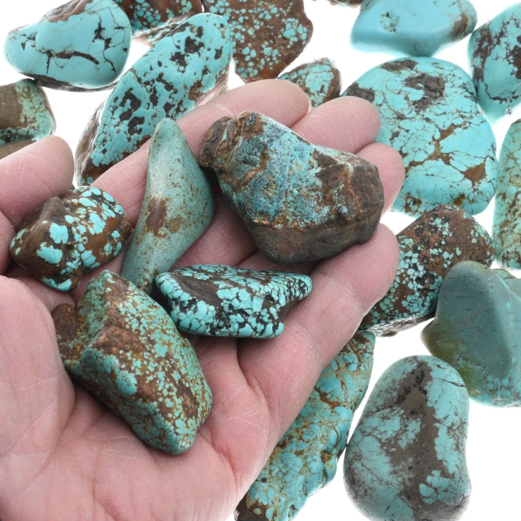 Number 8 Turquoise Rough Nuggets One Pound Lot 37046
