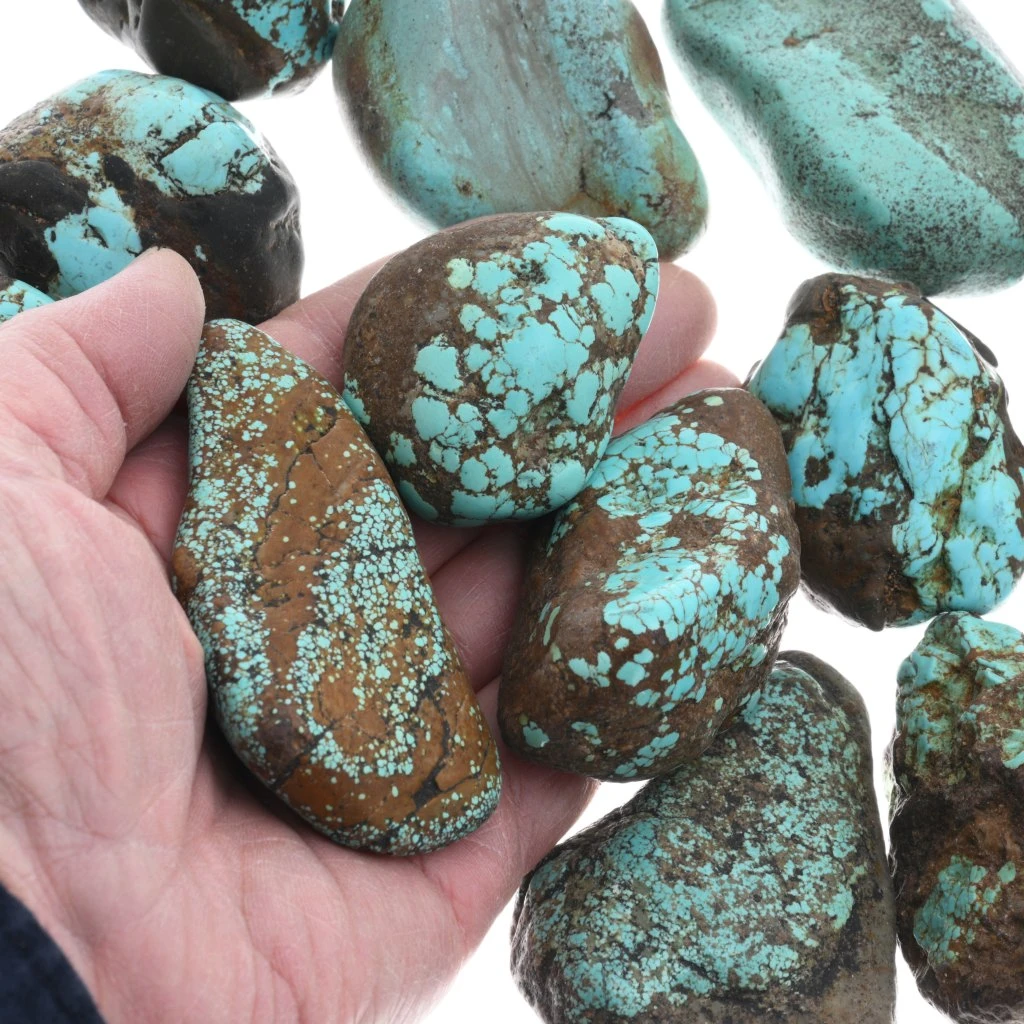 Number 8 Turquoise Rough Nuggets One Pound Lot 37047