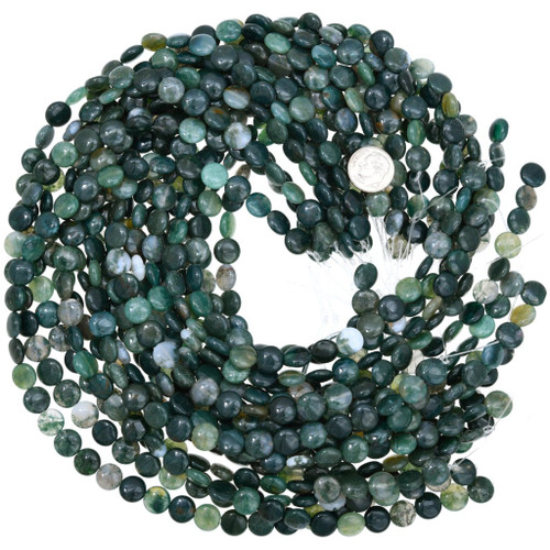 Wholesale Natural Moss Agate Beads Strands 