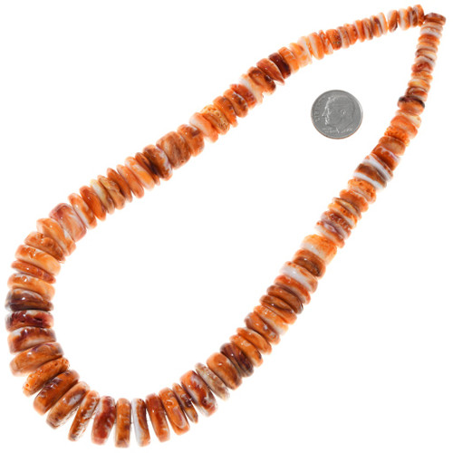 Natural Spiny Oyster Beads 8mm Rondelle 16 Strand 37502