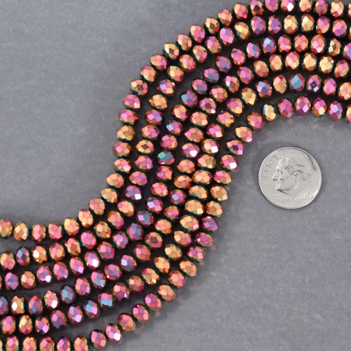 4mm Carnival Black Aurora Borealis Round Glass Seed Beads by hildie & jo