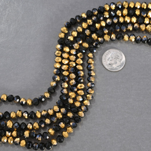 Black and Gold Beads 15042