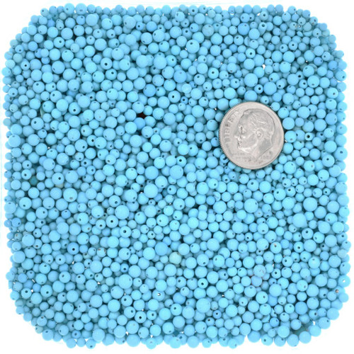 2.5mm Round Turquoise Beads 37642