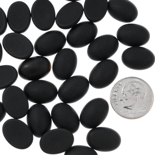 Black Onyx 8mm Round High-Dome Cabochon