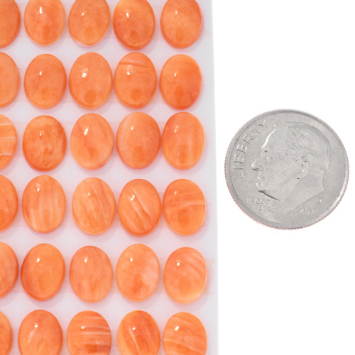 Oval 6x8mm Orange Spiny Oyster Cabochons 37800