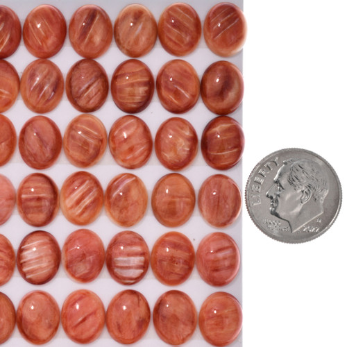 8x10mm Red Spiny Oyster Cabochons 37802