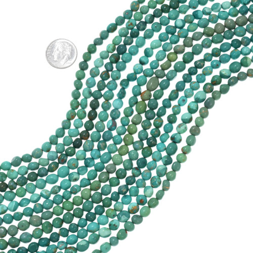 5mm 6mm Green Turquoise Beads 37893