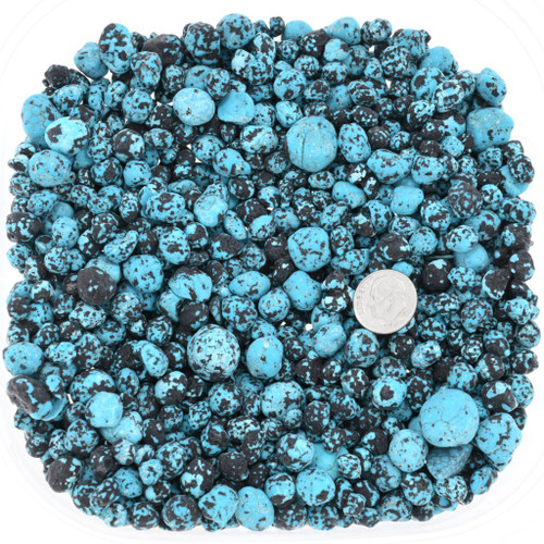 Spiderweb Kingman Blue Turquoise Gibbsite Nuggets 37825