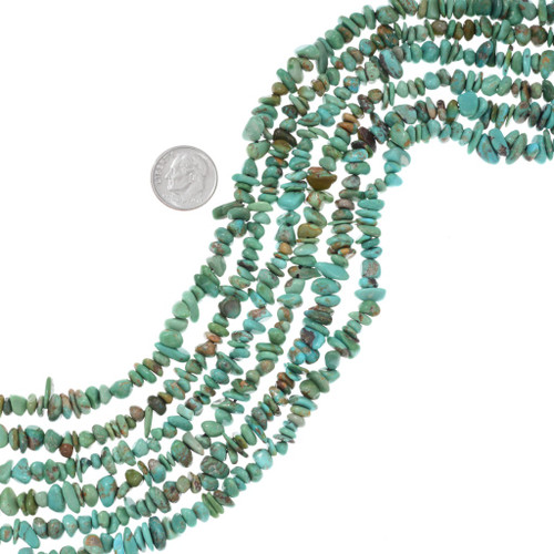 Turquoise Chip Beads Aqua Green Freeform Nuggets 37931