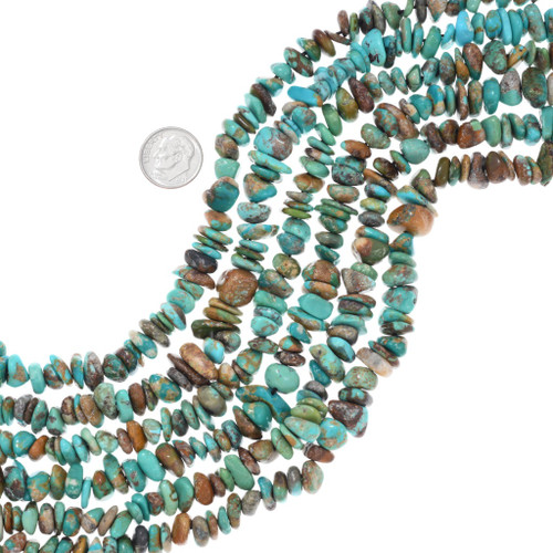 Kingman Turquoise Beads Color Mix Strand 37938