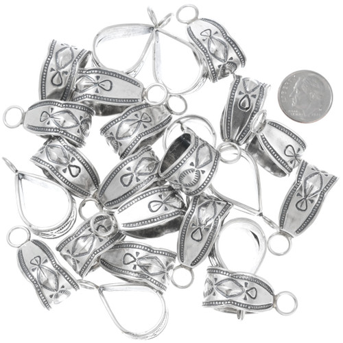 925 Sterling Silver Large Pendant Mount Pinch Bail 13x8mm – pickofjoy