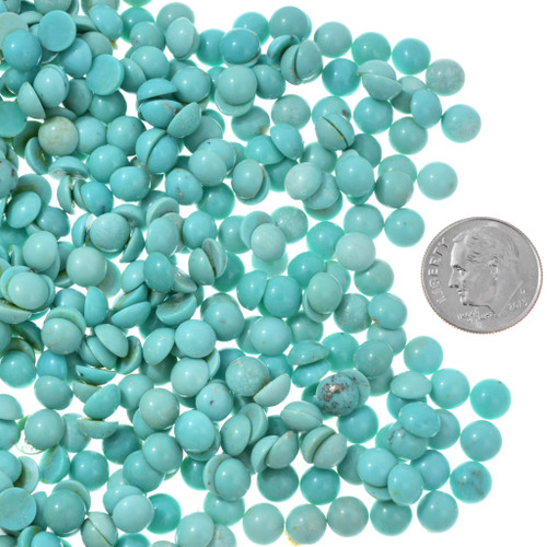 Round 6mm Sleeping Beauty Turquoise Cabochons 45023