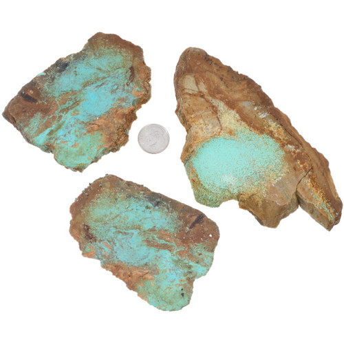 Number 8 Turquoise Slices for Cabbing 45099