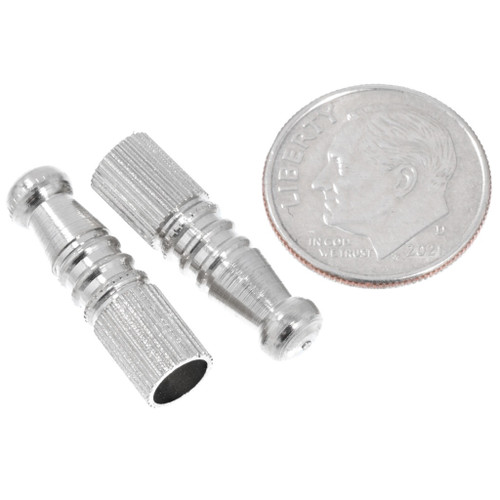 Silver Bolo Tie Tips 7/8" Length 45141