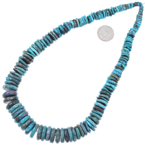 Large Graduated Turquoise Disc Beads 45176