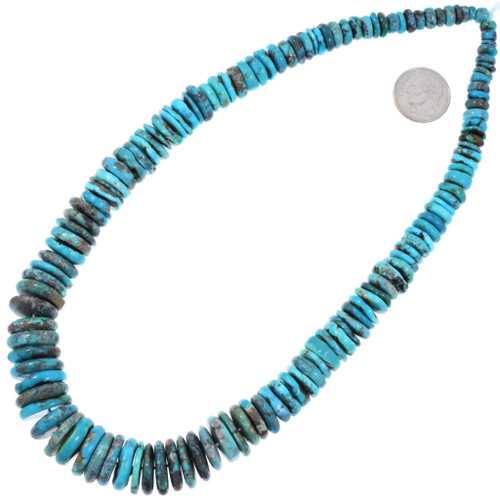 Graduated Turquoise Disc Beads 45178