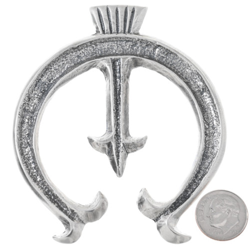 Large Sterling Silver Naja Squash Blossom Necklace Centerpiece 3-1/2" Long 6715