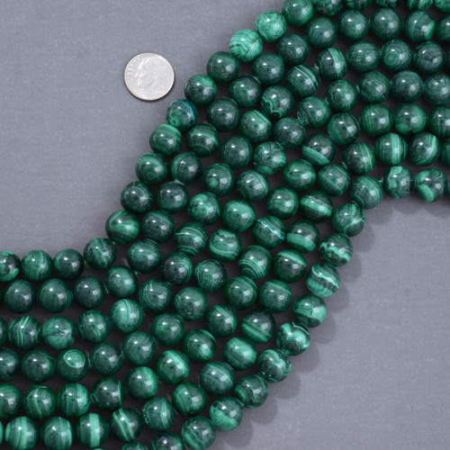 12mm Round Malachite Beads 45257