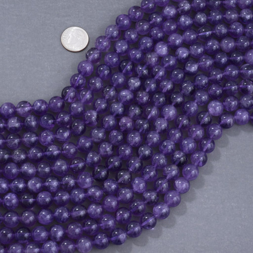 Large Round Amethyst Beads 45265