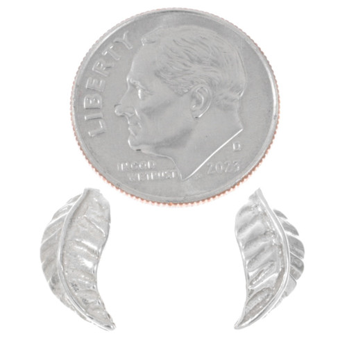 Small Sterling Silver Leaf Set of 2 Left Right Pair 36287
