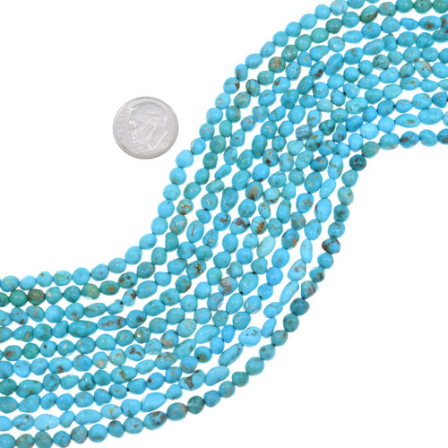Bright Blue Natural Turquoise Beads 45310