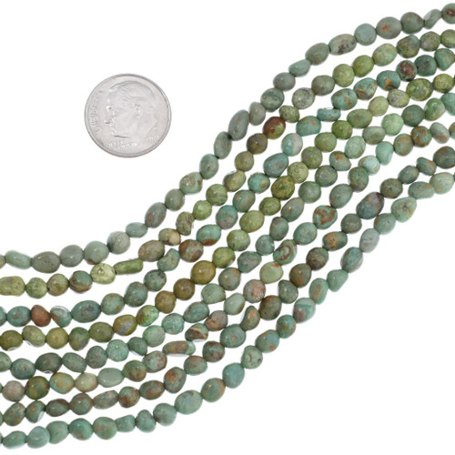 4-5mm Green Turquoise Beads 45327