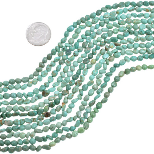 Small 4mm Green Turquoise Beads 45332