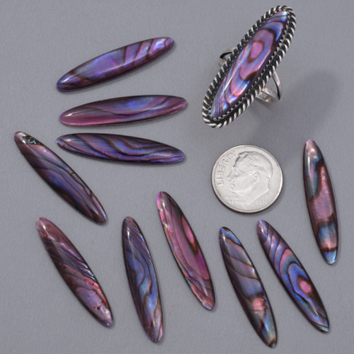 Oval Purple Paua Shell Cabochons 45631