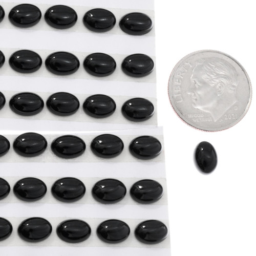Oval Black Agate Cabochons 45913