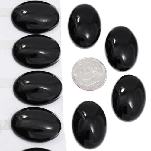 Large Black Agate Cabochons 45914